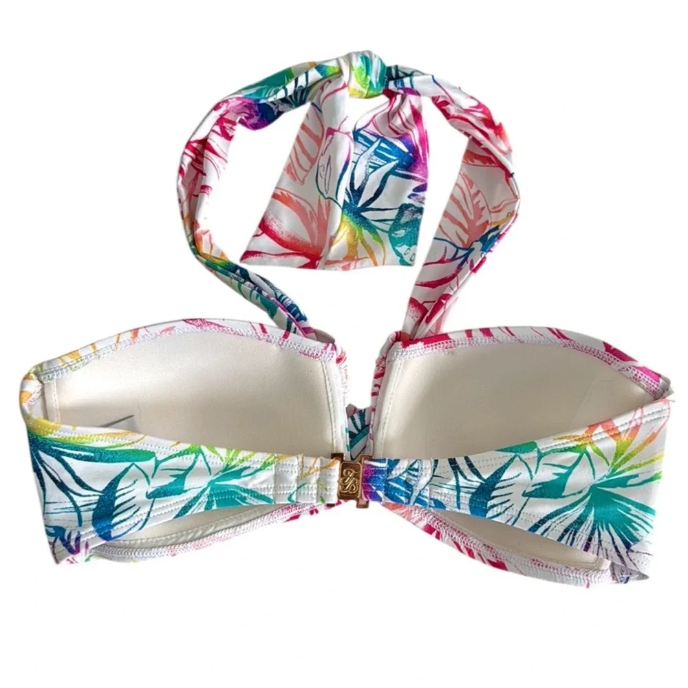 NWOT Tommy Bahama Rainbow Fronds Halter Bandeau Top
